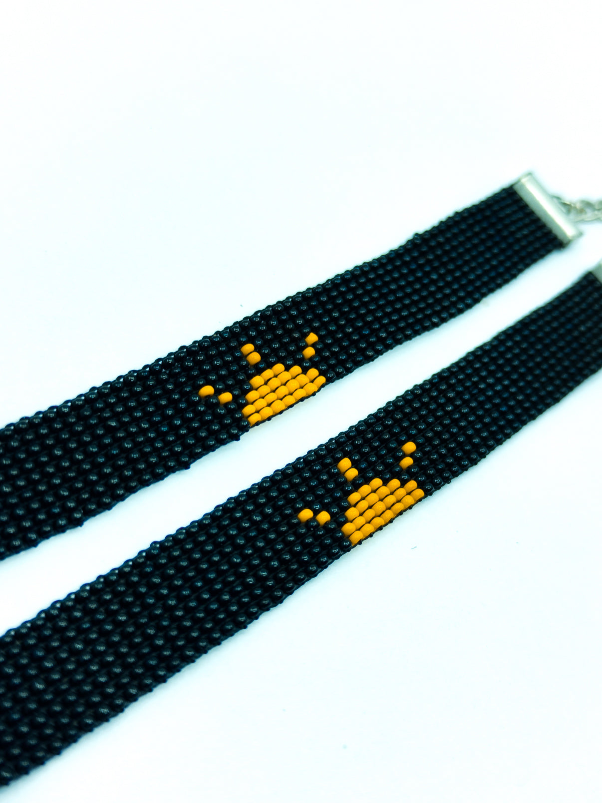 Handmade Couple Beaded Bracelets Set – Matching Sun & Horizon Adjustable Black Seed Bead Wristbands, Romantic Long Distance Relationship Connection Jewelry Gift for couple