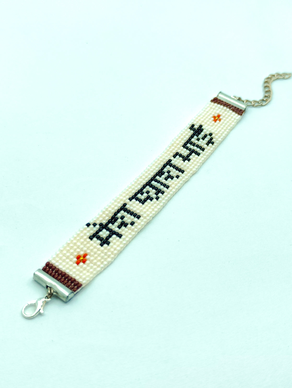 Handmade "Mera Pyara Bhai" Beaded Rakhi Bracelet | Handcrafted Seed Bead Wristband