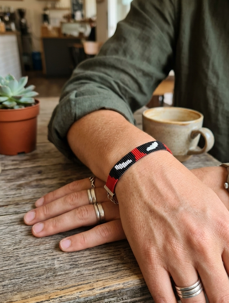 The "Merc" Handmade Beaded Bracelet – Deadpool Inspired