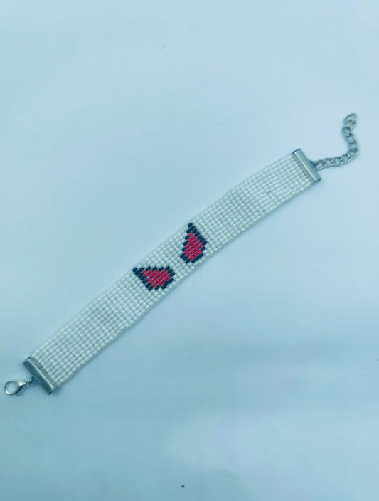 Spider-Man Inspired Hero Eyes Beaded Bracelet | Red & Black Web-Slinger Loom Bracelet