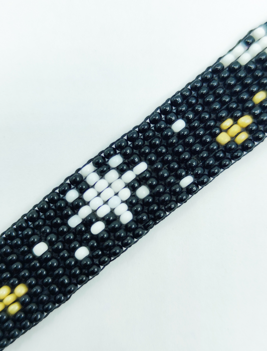 "Midnight Galaxy" Handcrafted Starry Night Seed Bead Bracelet
