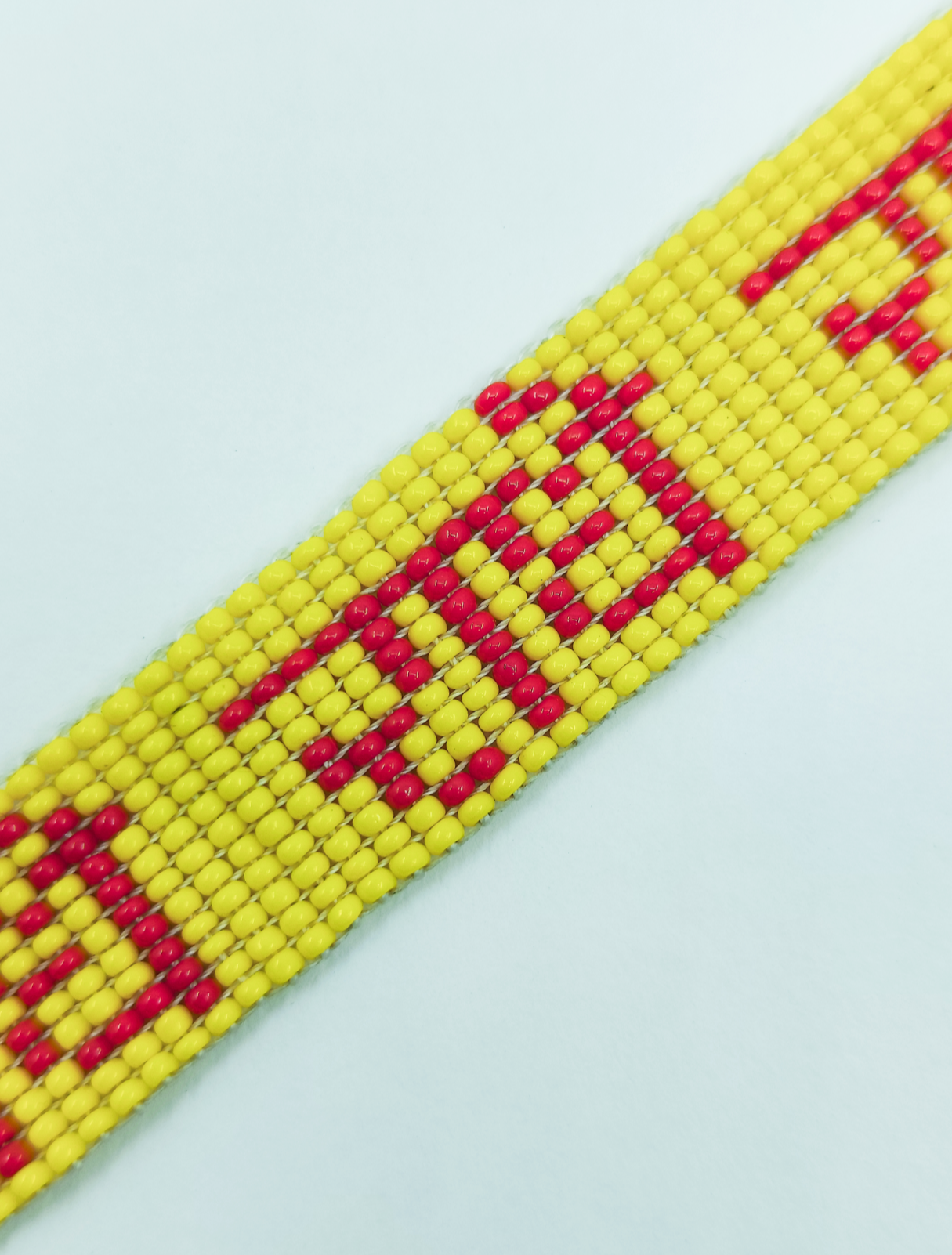 Hand-Loomed "Radhe Radhe" Beaded Bracelet