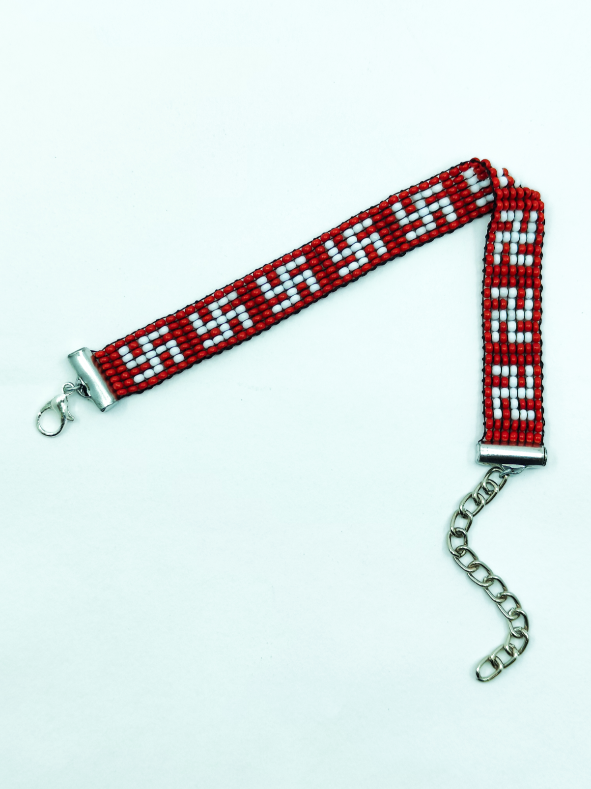 Sacred Swastika Handcrafted Seed Bead Bracelet