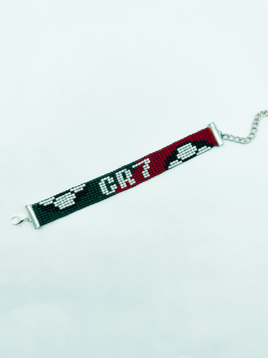 Handmade CR7 Cristiano Ronaldo Beaded Bracelet | Portugal Football Fan Wristband