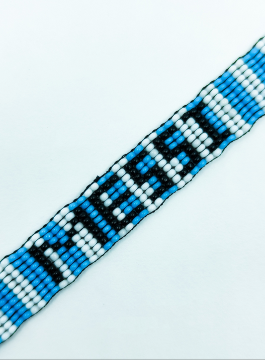 Handmade MESSI Argentina Beaded Bracelet | Leo Messi Football Fan Wristband