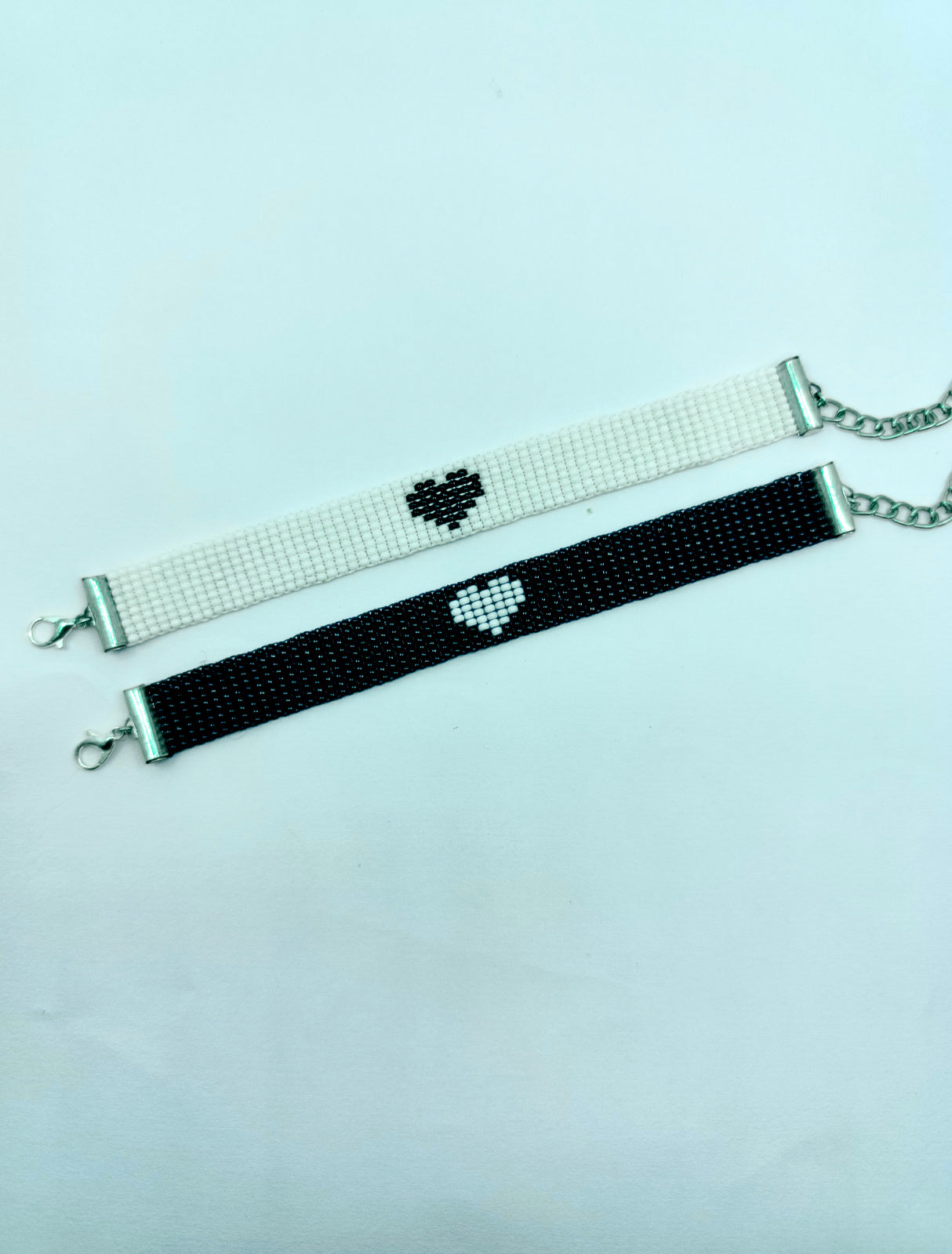 Handcrafted Heart Motif Matching Couple Bracelets – His & Hers Set