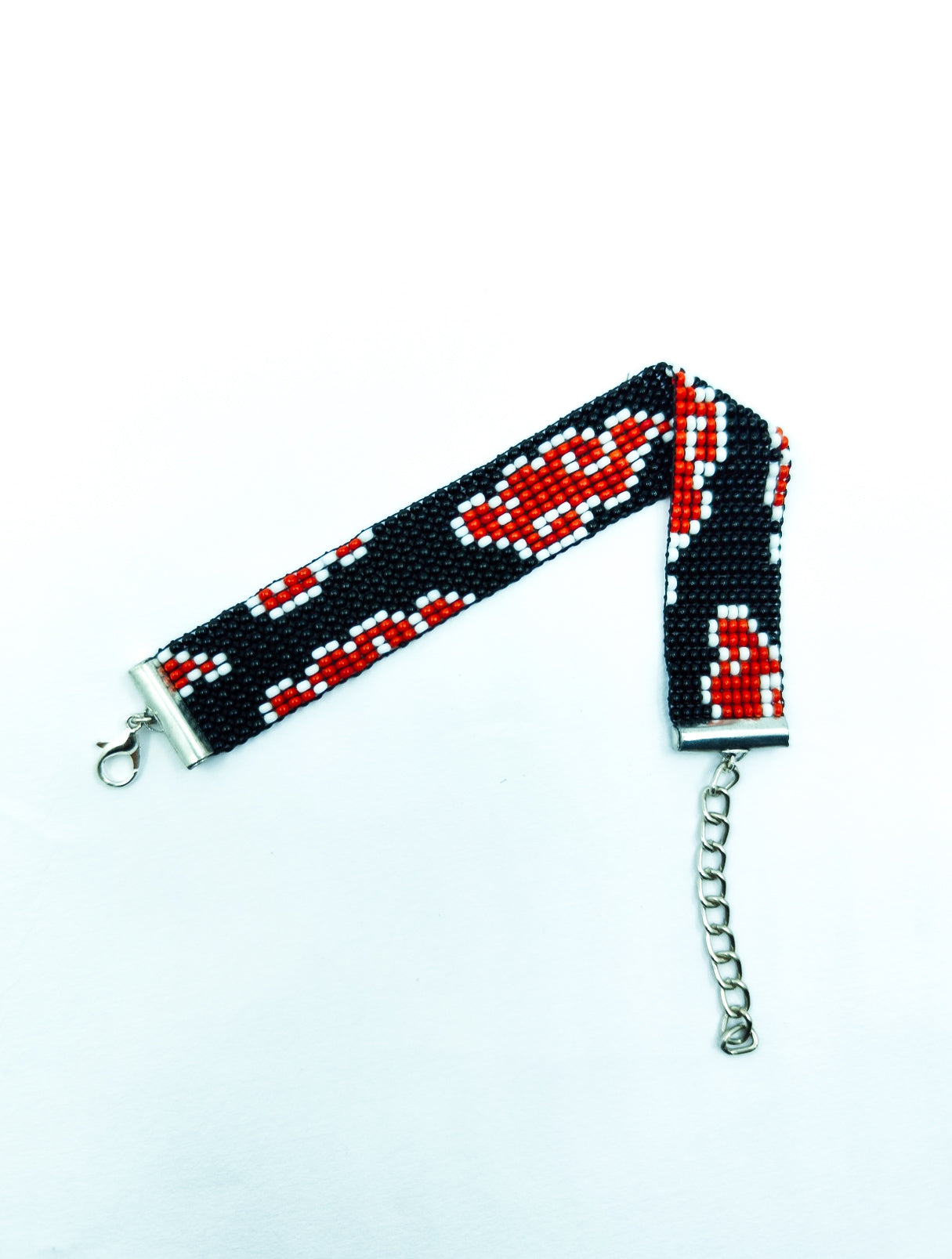 Handcrafted Akatsuki Red Cloud Seed Bead Bracelet – Unisex Naruto Inspired Anime Wristband