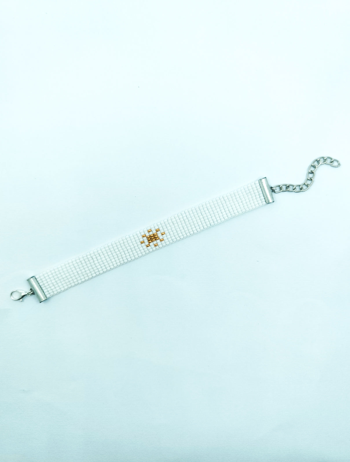 Handmade Couple Bracelets - Loom Woven Seed Bead Star and Moon Matching Wrist Bands for couple, Pack of 2 (Black & White)
