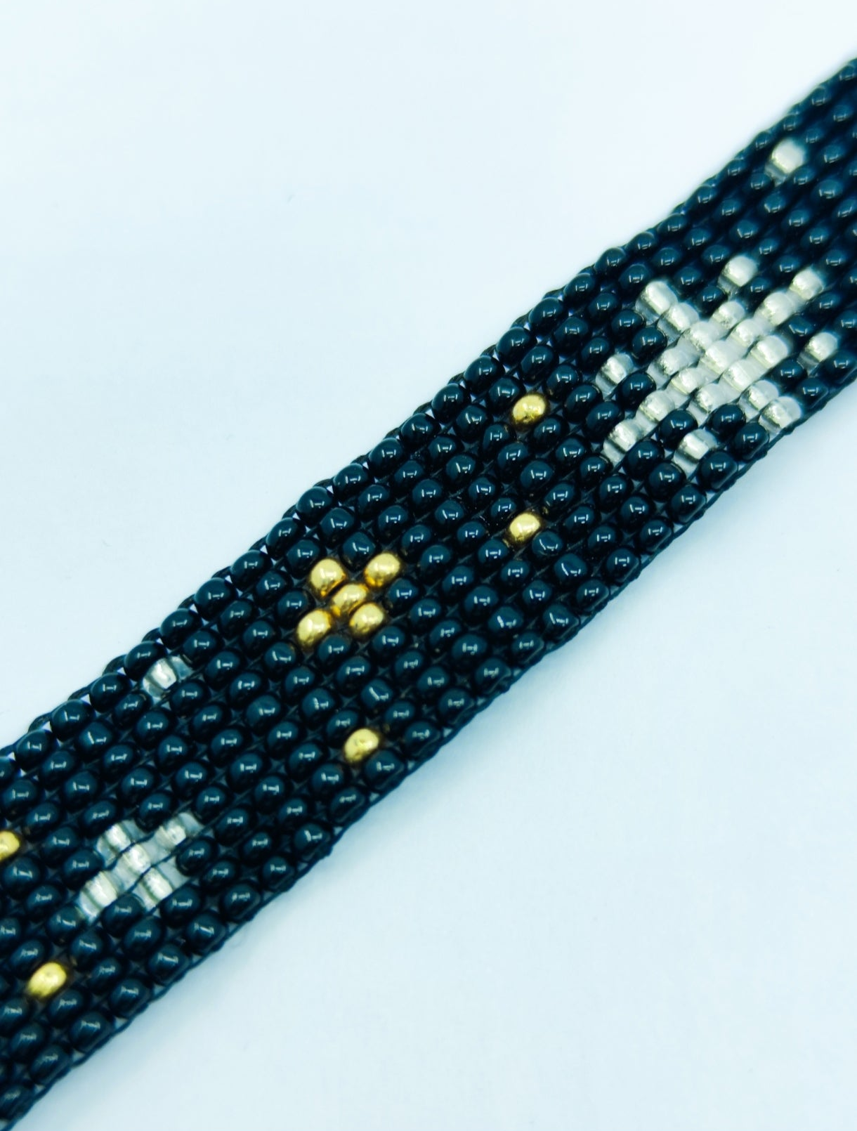 "Stargazer" Hand-Woven Celestial Bead Bracelet